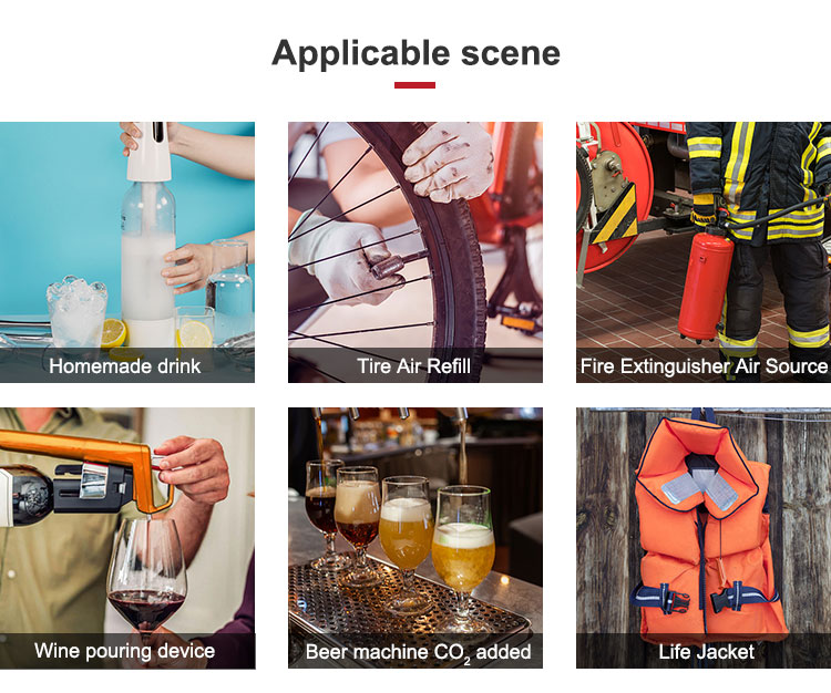 24g Threaded CO2 Cartridges For Inflatable Life Jacket