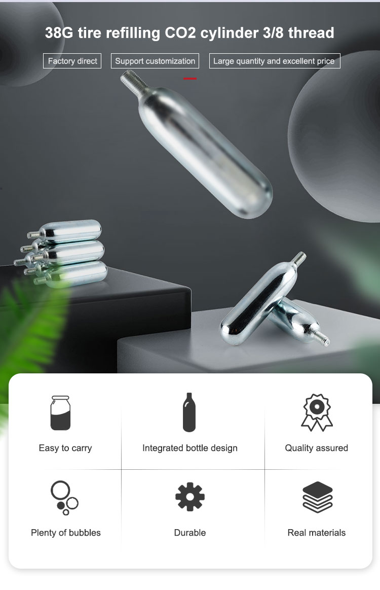 38g CO2 Thread Cartridges for Truck Tire Inflation